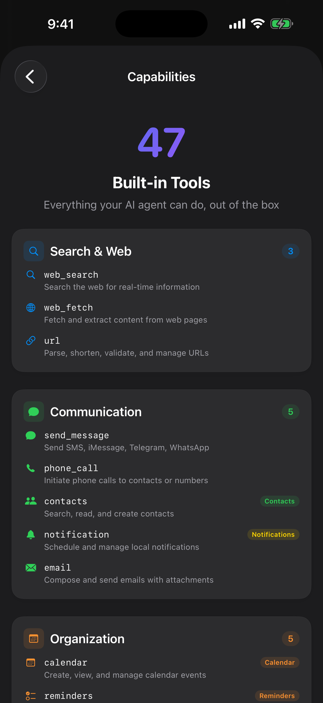 Tools & Capabilities